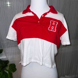 Holister cropped polo